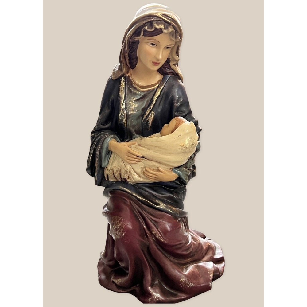 Costco Holy Family Scene Mirror Screen Replacement Mary Holding Jesus Figure